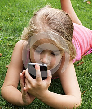 Girl with smartphone