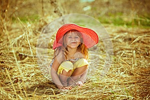 Girl smiles and happy