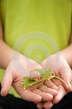 Girl with snail