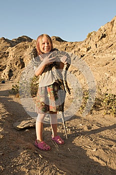 Girl with snake
