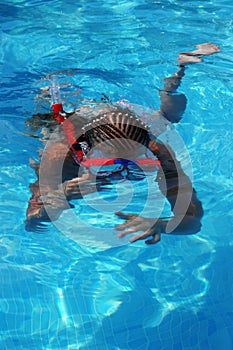 Girl snorkeling