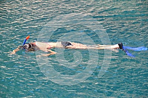 Girl Snorkling