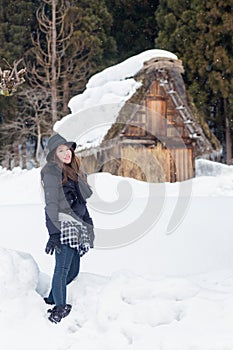 Girl on the snow