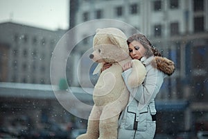 Girl in the snow.