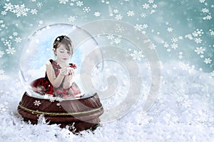 Girl in Snow Globe