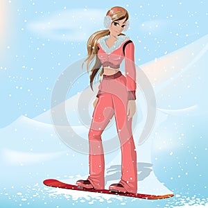 Girl snowboard