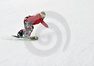 Girl on snowboard