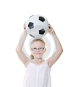 Girl with soccer ball