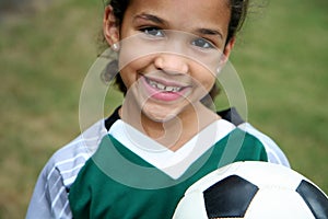Girl With Soccer Ball