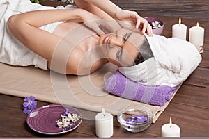 Girl Spa massage sauna relaxation bath