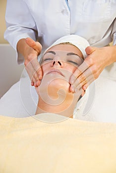 Girl in spa salon