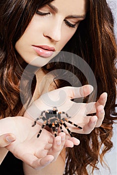 Girl with spider