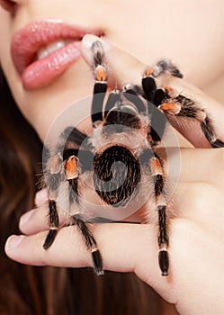 Girl with spider