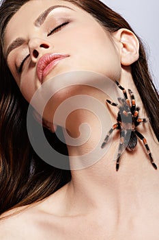 Girl with spider