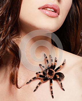 Girl with spider