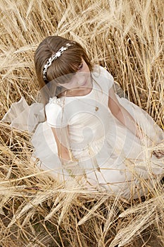 Girl between spikes