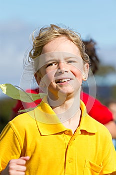 Girl in sport race