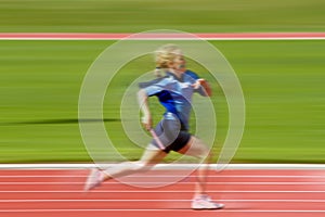 Girl in sports race