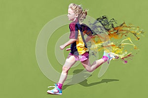 Girl in sports race