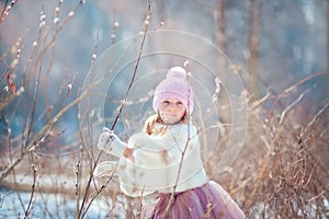 Girl in spring park