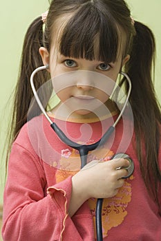 Girl with stethoscope