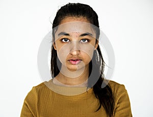 A girl in a Studio shoot