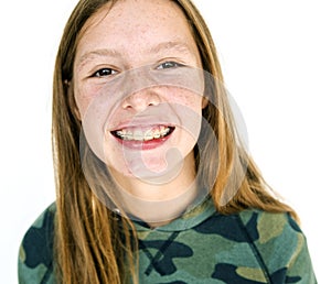 Girl in a studio shoot