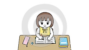Girl study