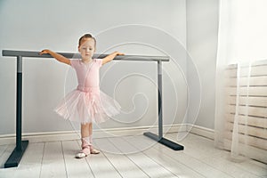 Girl is studying ballet