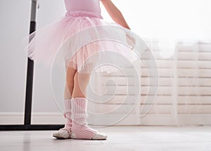 Girl is studying ballet