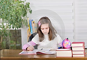 Girl studying