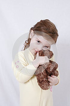 Girl with stuffed bear