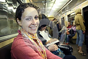 Girl in subway metro