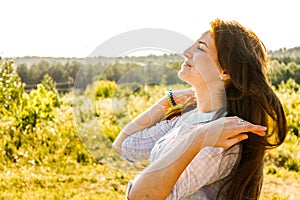 Girl in summer