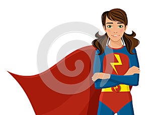 Girl in superhero costume