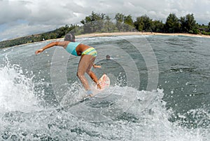 Girl surfer