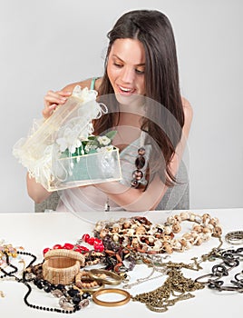 Girl surprised about present