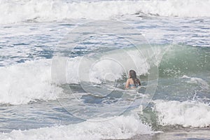 Girl Swimming Beach