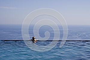 Girl in swimming pool