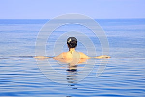 Girl Swimming In A Pool