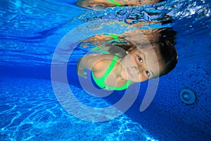 Girl in swimming pool