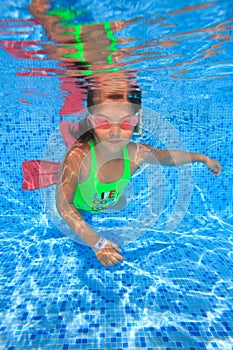 Girl in swimming pool