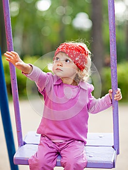 Girl on swing