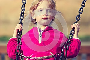 Girl on swing