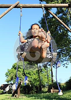 Girl on swing