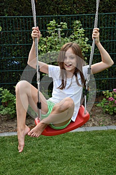 Girl on swing