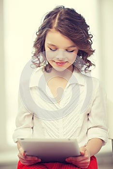 Girl with tablet pc