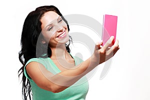 Girl taking selfies