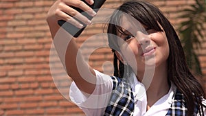 Girl Taking A Selfy