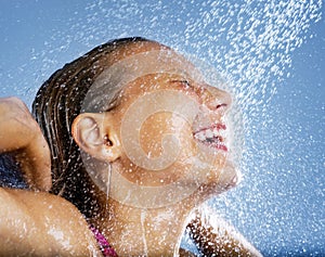 Girl Taking Shower